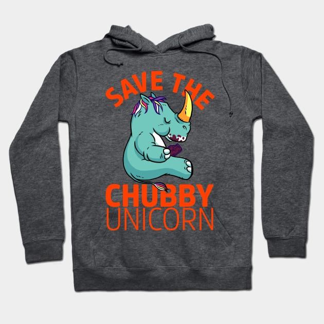 Save The Chubby Unicorn Hoodie by dirtbikeart